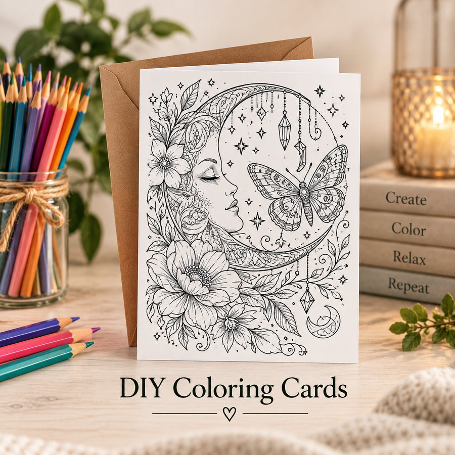 DIY Coloring Cards | Color, Create & Send