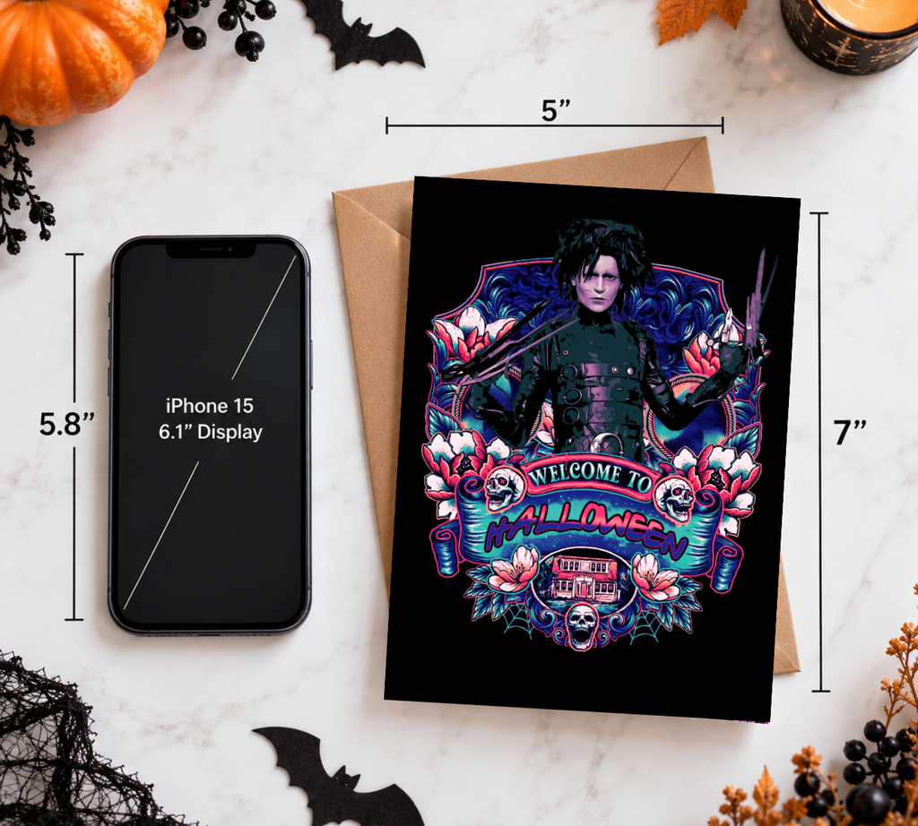 Horror Legends Card Collections | Horror Legends Halloween Greeting Card | Blank 5x7 Card With Envelope