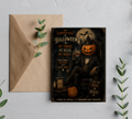 Pumpkin King Halloween Greeting Card with Envelope – Blank 5x7 Card