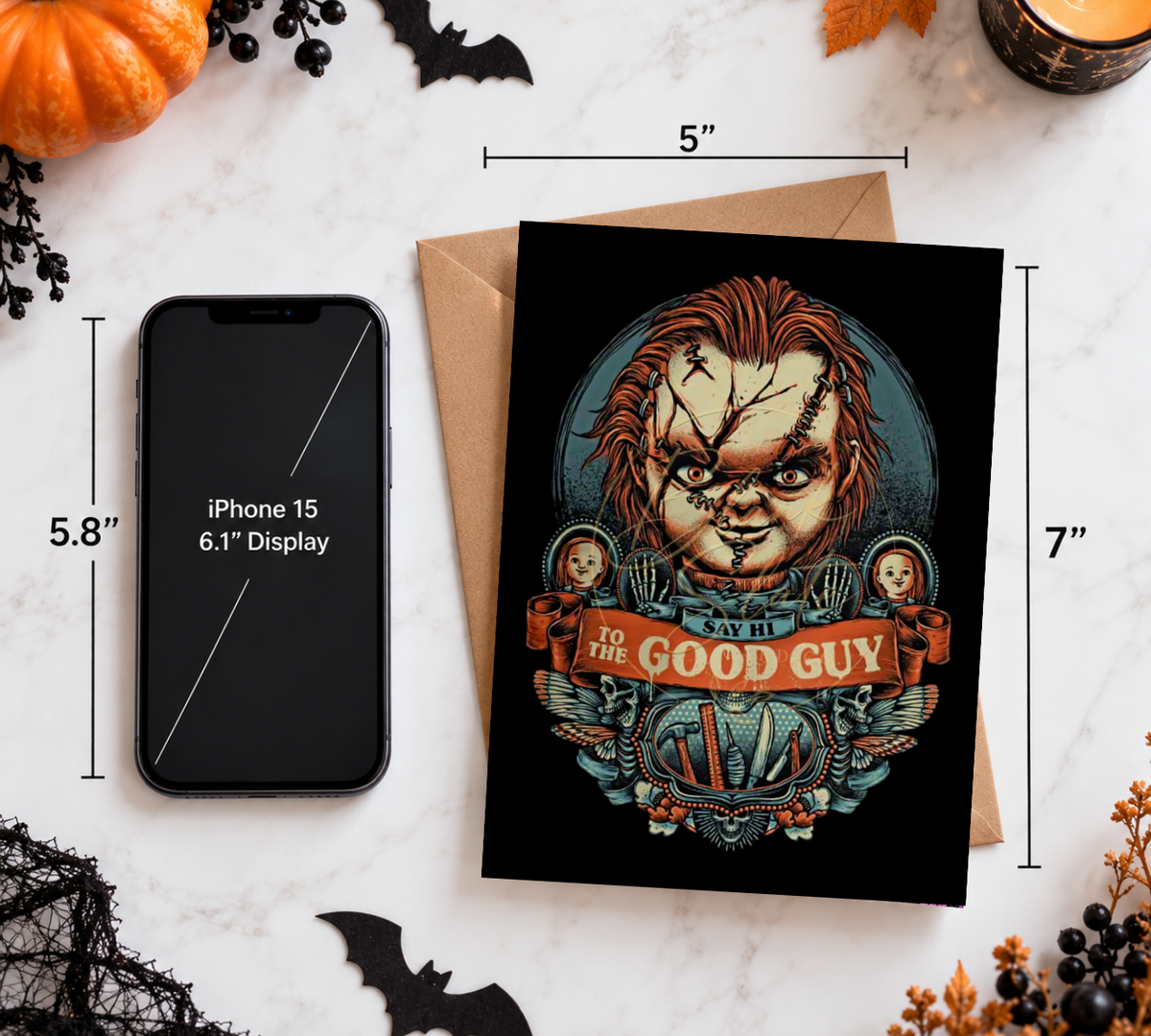 Horror Legends Card Collections | Horror Legends Halloween Greeting Card | Blank 5x7 Card With Envelope