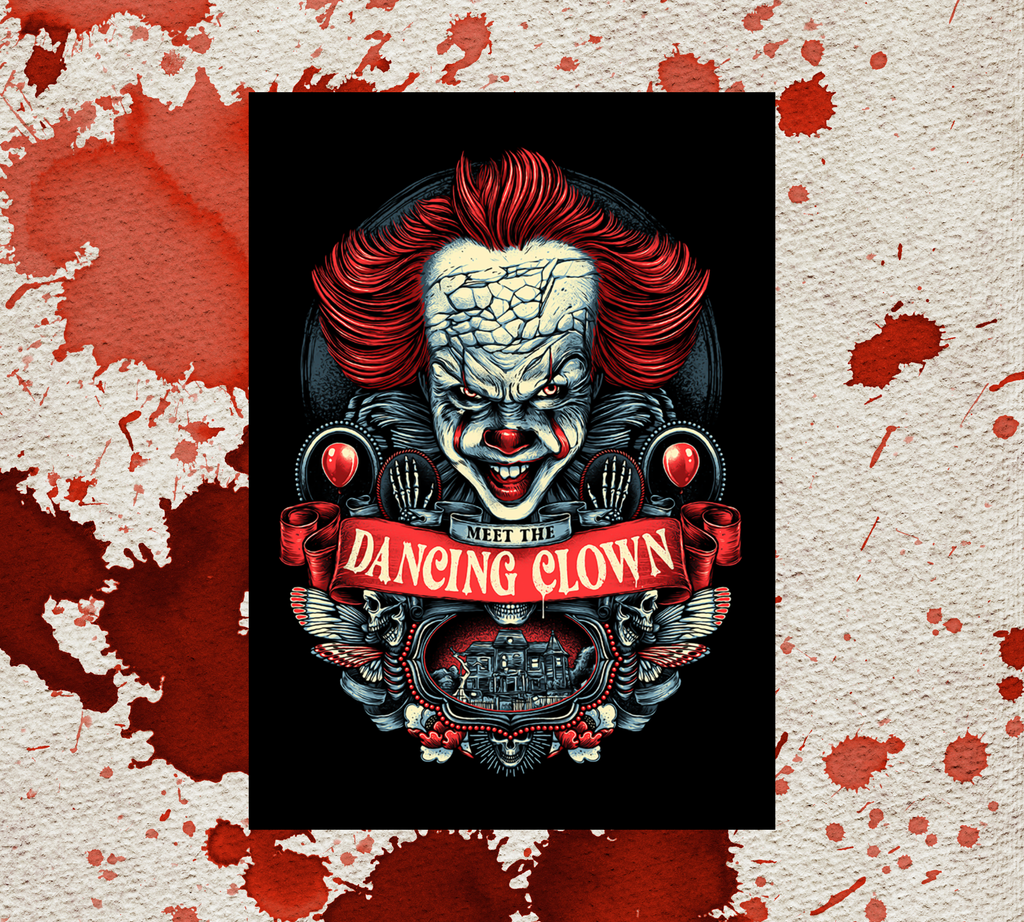Dancing Clown Horror Legends  | Halloween Greeting Card Blank 5x7 Card mq