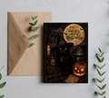 Wishing You A Purr-fectly Halloween | Greeting Card with Envelope | Blank 5x7 Card