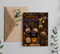Gnomies Potions Party | Halloween Greeting Card With Envelope | Blank 5x7 Card