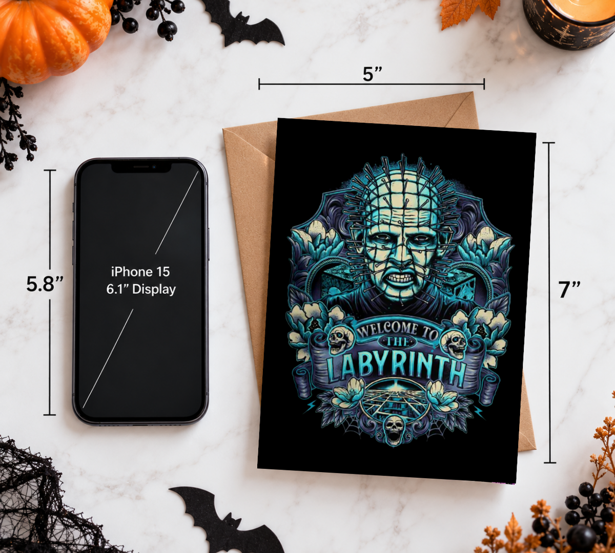 Horror Legends Card Collections | Horror Legends Halloween Greeting Card | Blank 5x7 Card With Envelope