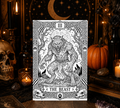 The Beast Halloween Coloring Card – Gothic Werewolf Greeting Card | 5x7 Adult Coloring Card