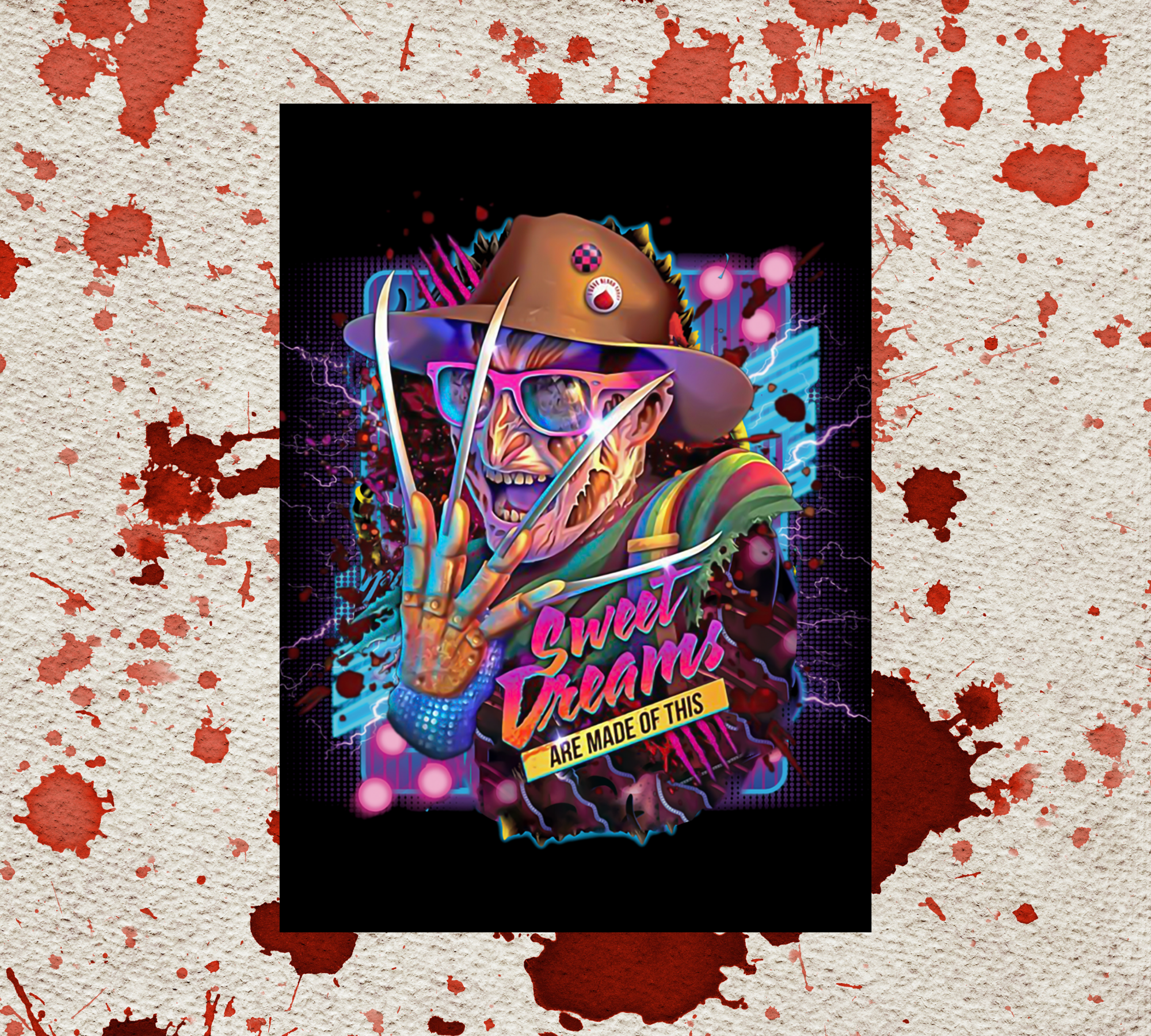 Freddy Krueger Sweet Dreams Horror Legends | Halloween Greeting Card | Blank 5x7 Card with Envelope