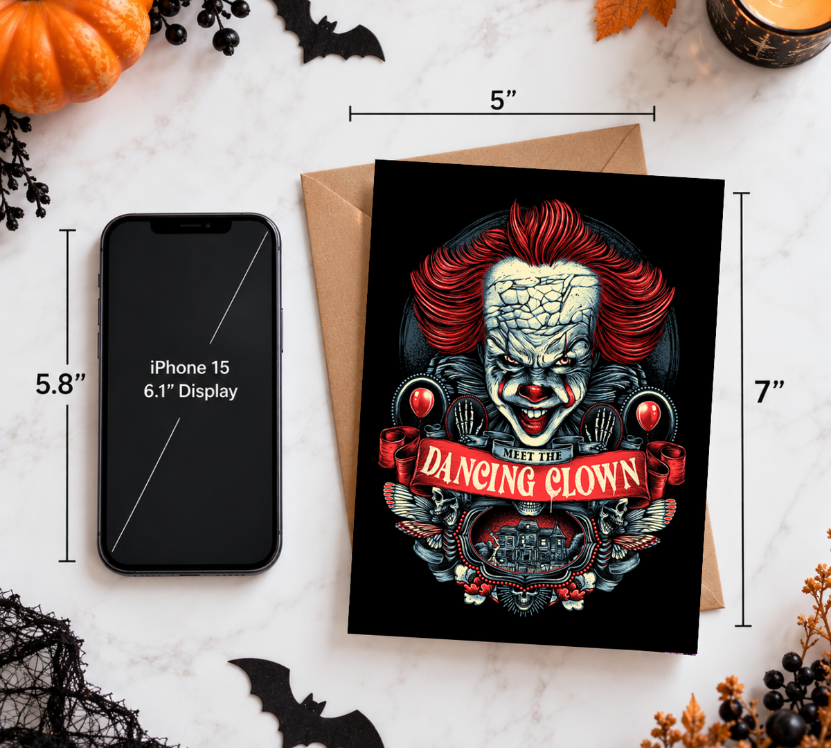 Horror Legends Card Collections | Horror Legends Halloween Greeting Card | Blank 5x7 Card With Envelope