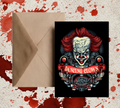 Dancing Clown Horror Legends  | Halloween Greeting Card Blank 5x7 Card mq