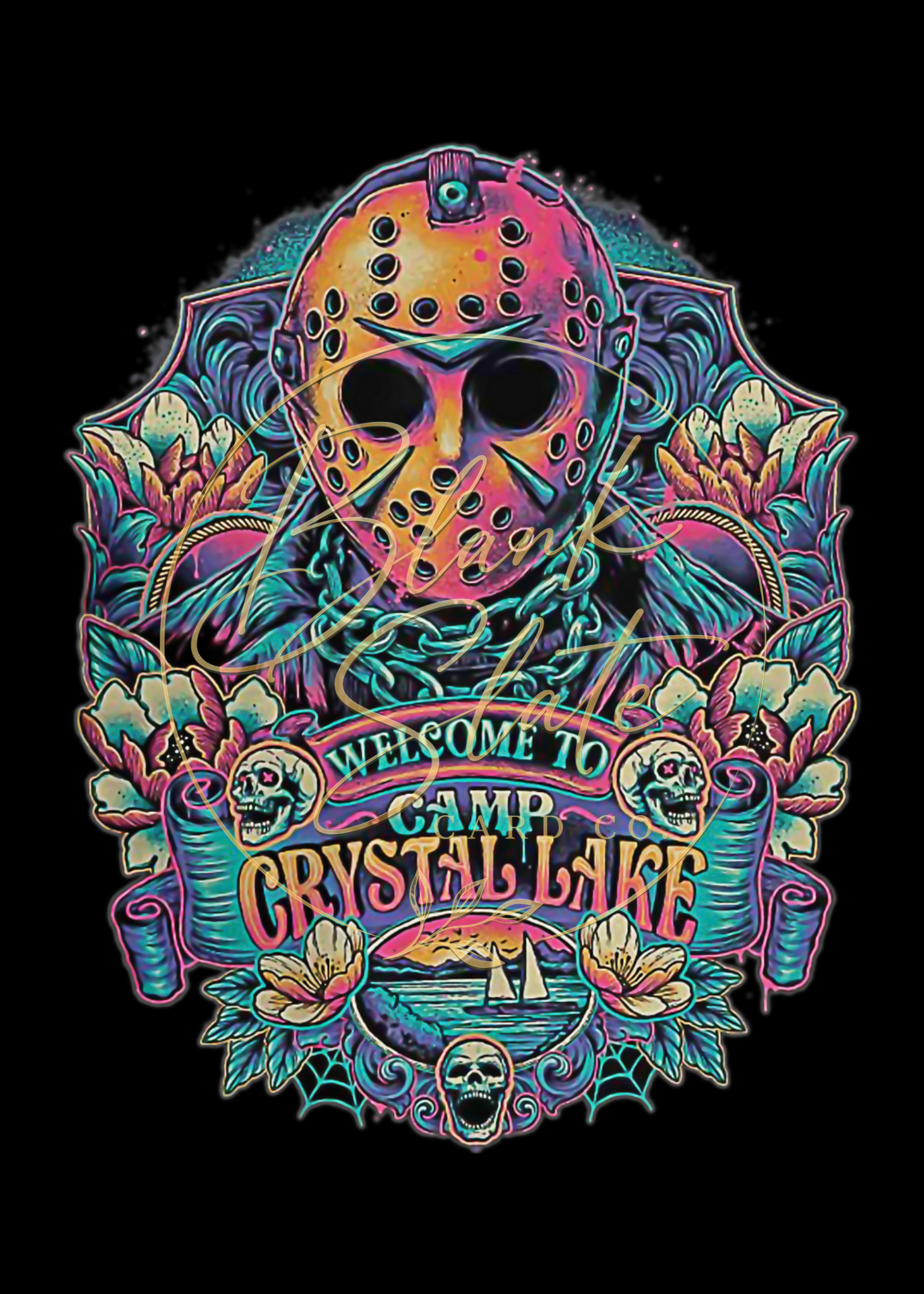 Jason Voorhees Camp Crystal Lake Halloween Horror Legends | Halloween Greeting Card | Blank 5x7 Card With Envelope