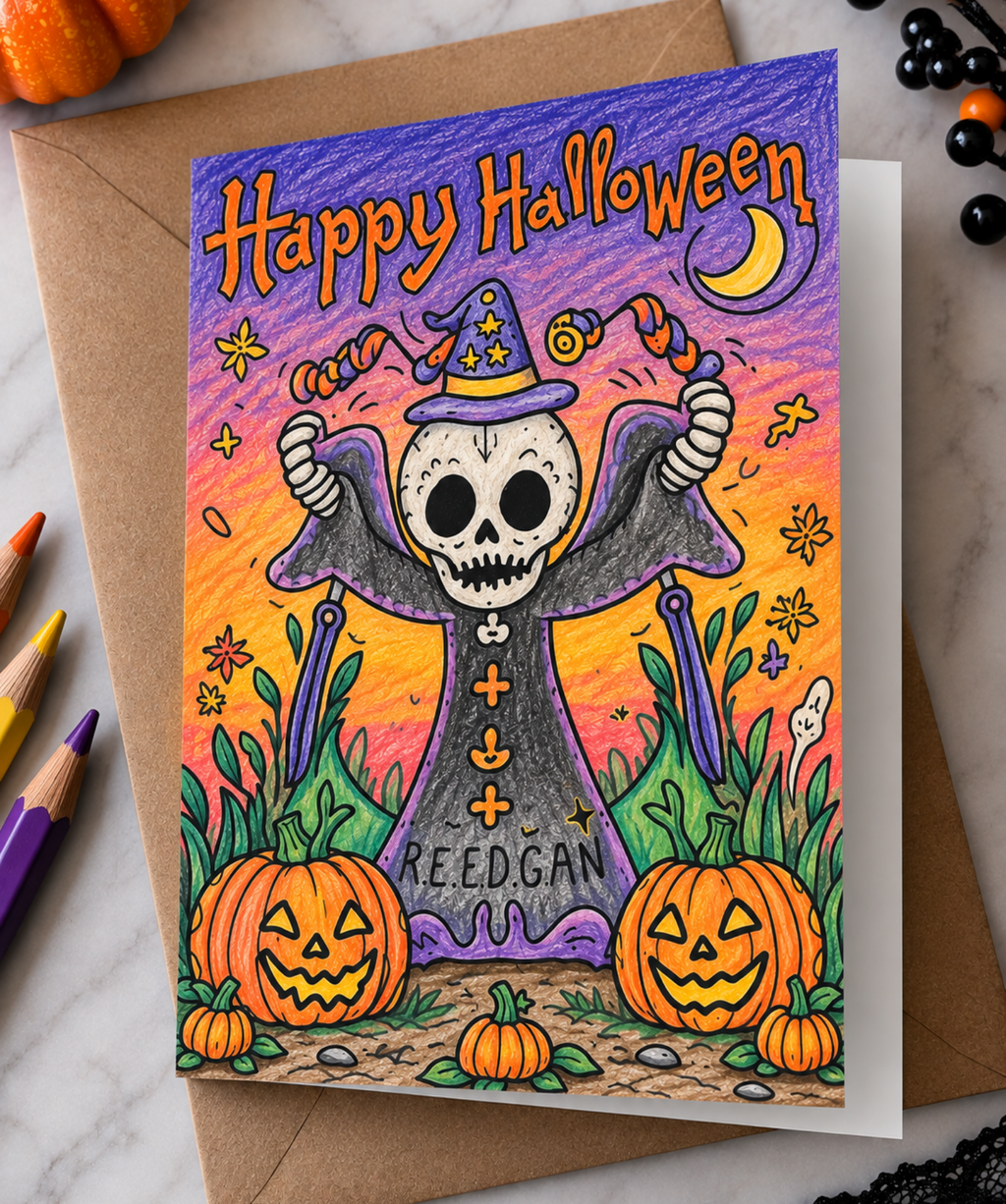 Blank Slate Card Co. Halloween greeting card product image