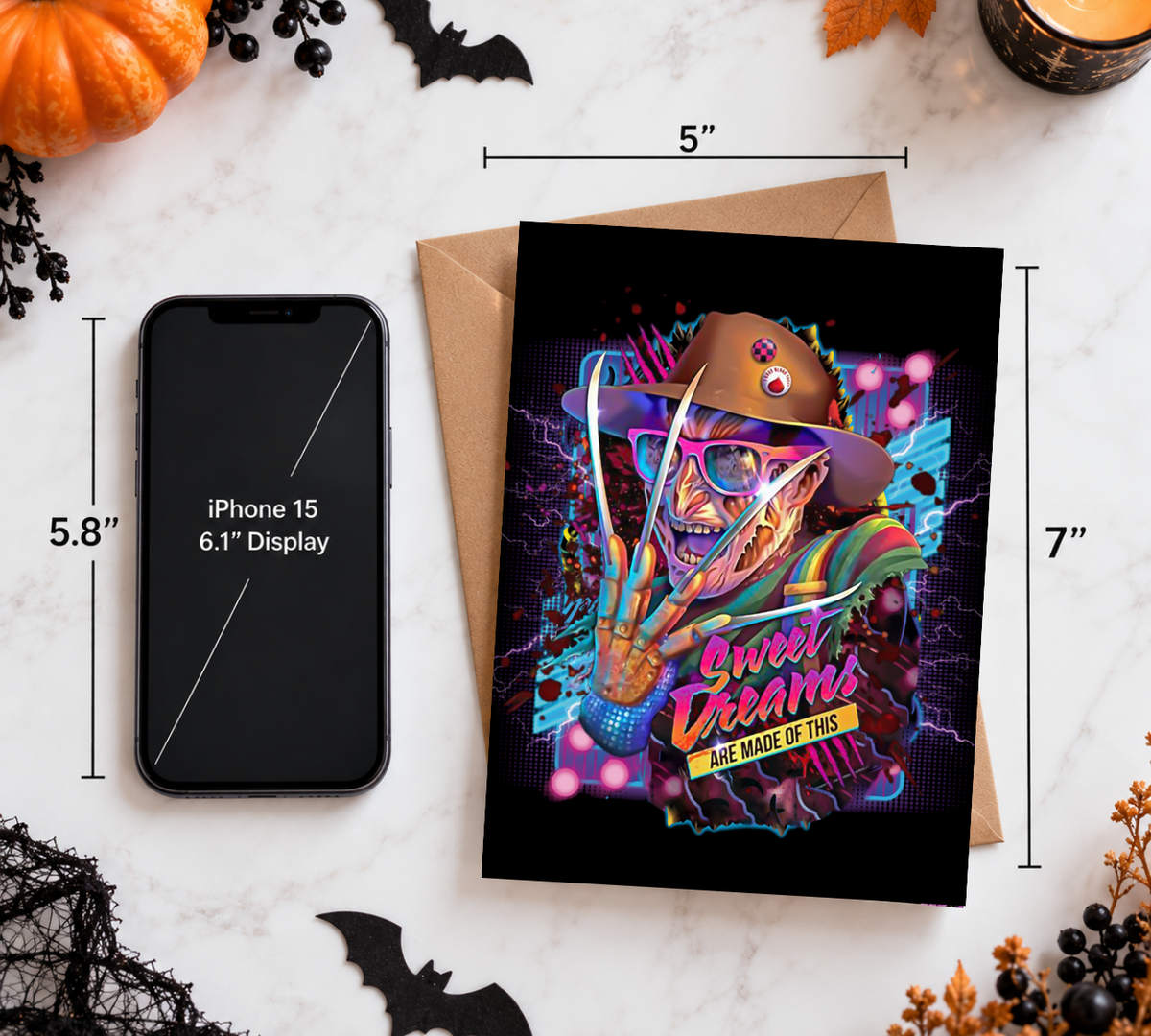 Horror Legends Card Collections | Horror Legends Halloween Greeting Card | Blank 5x7 Card With Envelope