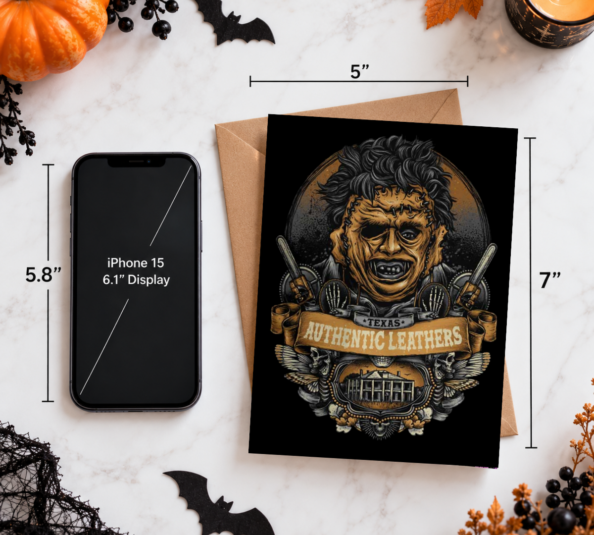 Horror Legends Card Collections | Horror Legends Halloween Greeting Card | Blank 5x7 Card With Envelope