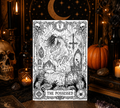 The Possessed Halloween Coloring Card – Gothic Horror Greeting Card | 5x7 Adult Coloring Card
