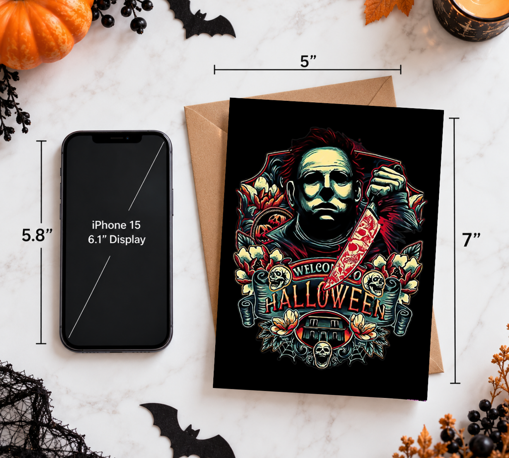 Horror Legends Card Collections | Horror Legends Halloween Greeting Card | Blank 5x7 Card With Envelope