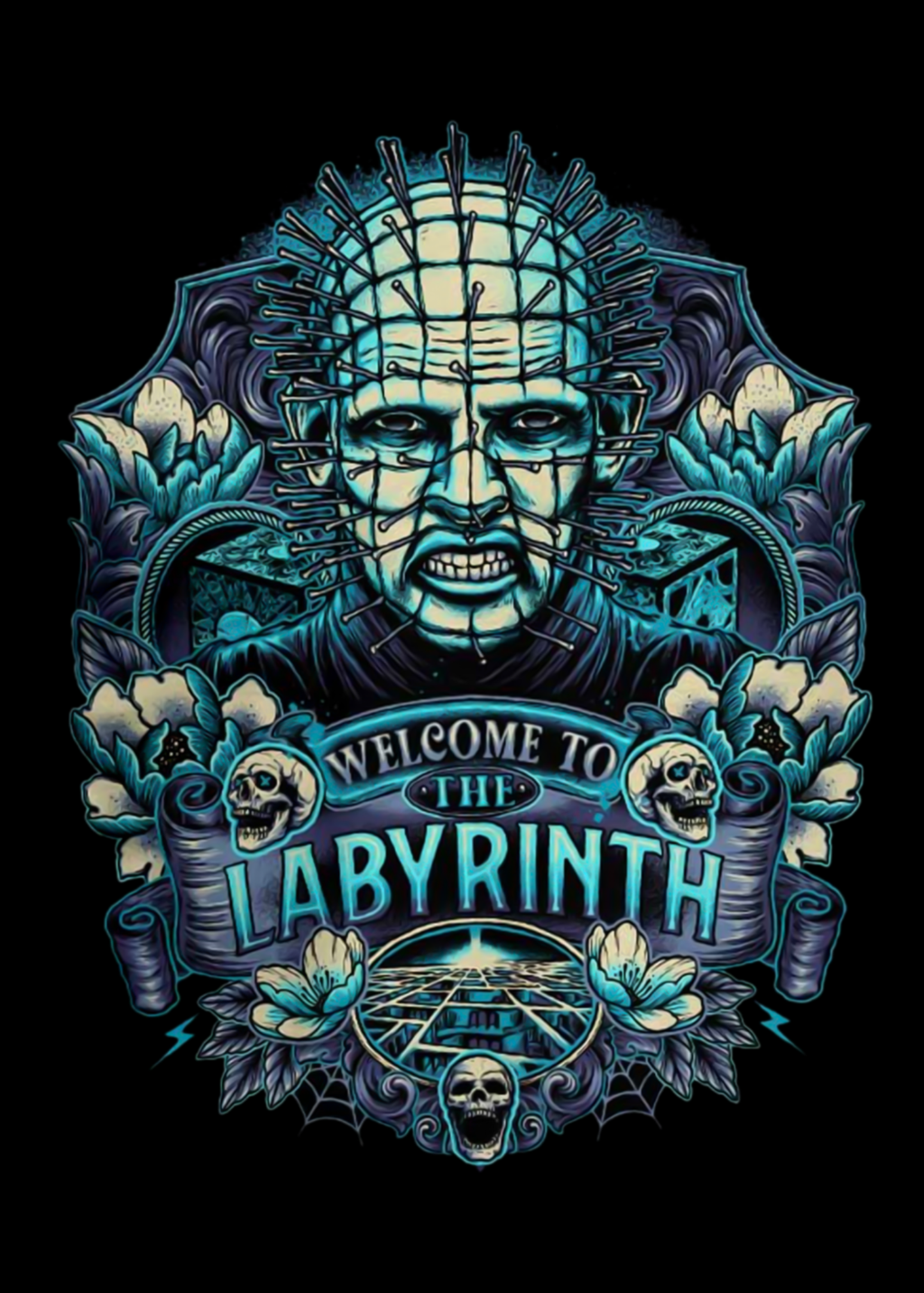 Pinhead Horror Legends | Halloween Greeting Card | Blank 5x7 Card With Envelope