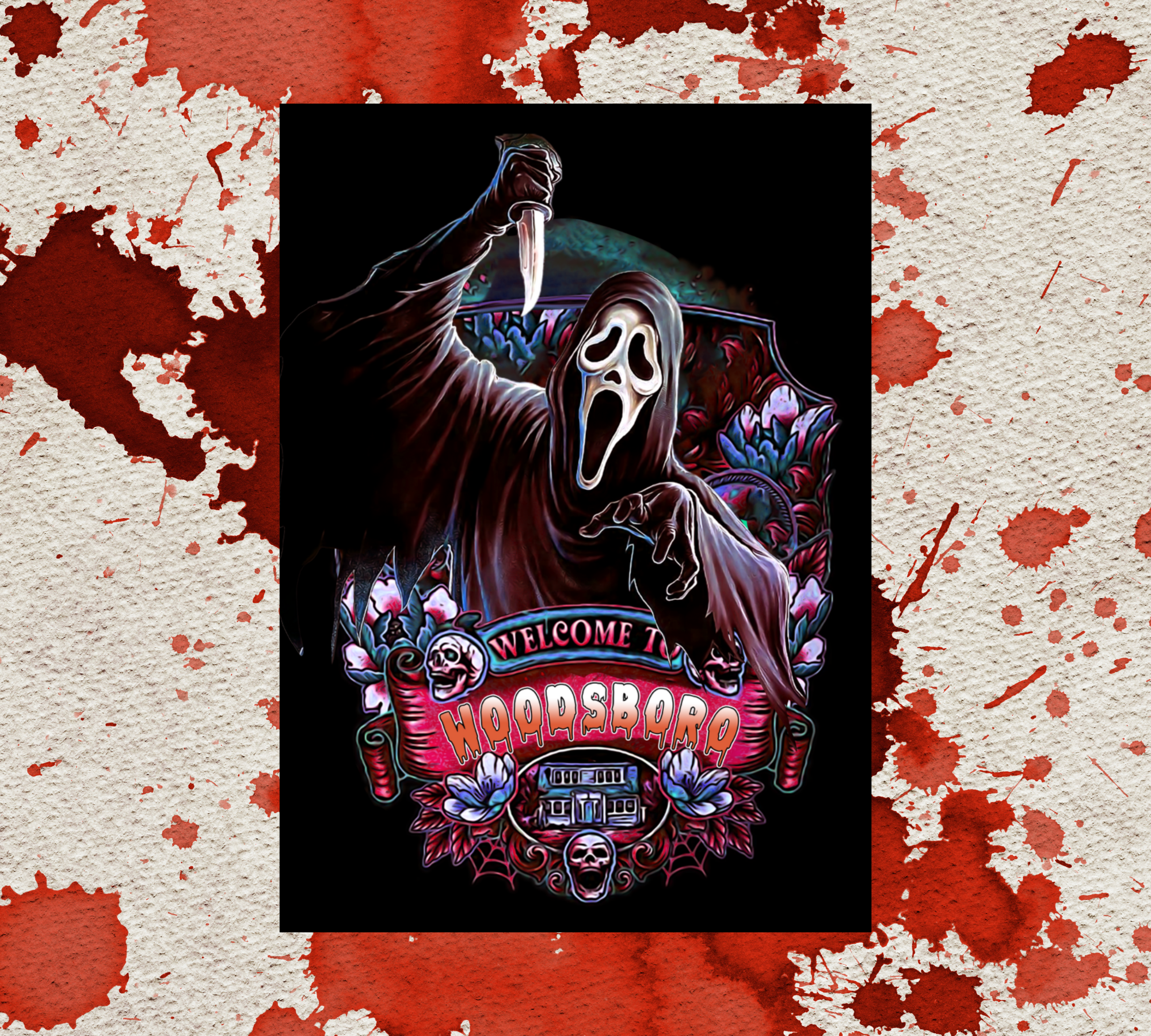 Scream Ghostface Horror Legends | Halloween Greeting Card | Blank 5x7 Card with Envelope