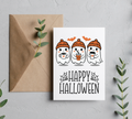 Cute Ghost Halloween Greeting Card with Envelope – Blank 5x7 Card