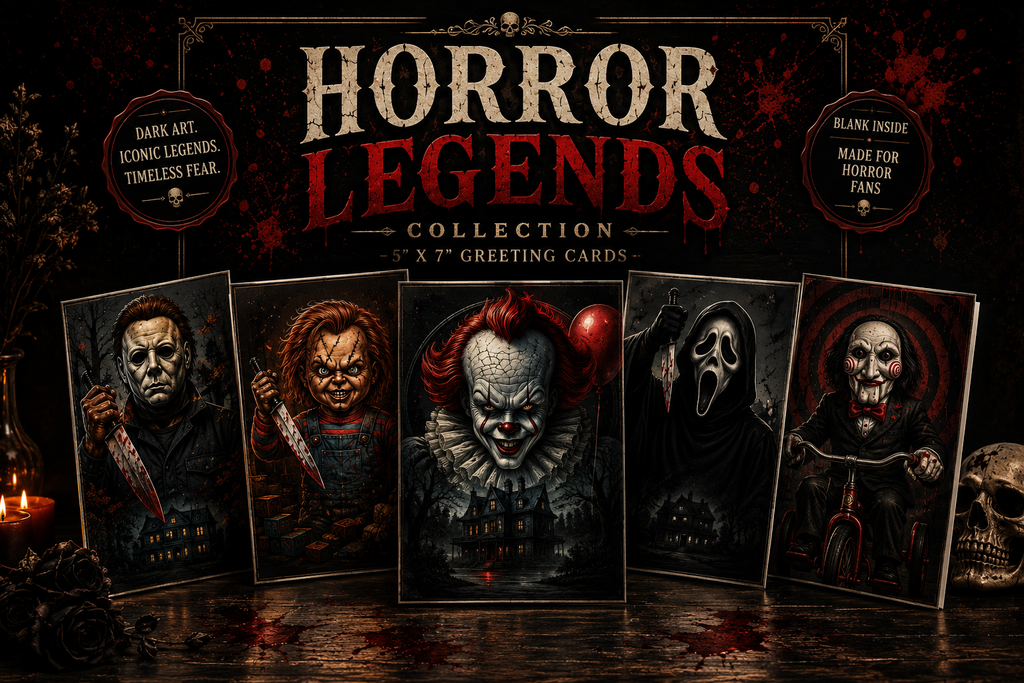 Leatherface Horror Legends | Halloween Greeting Card | Blank 5x7Card With Envelope