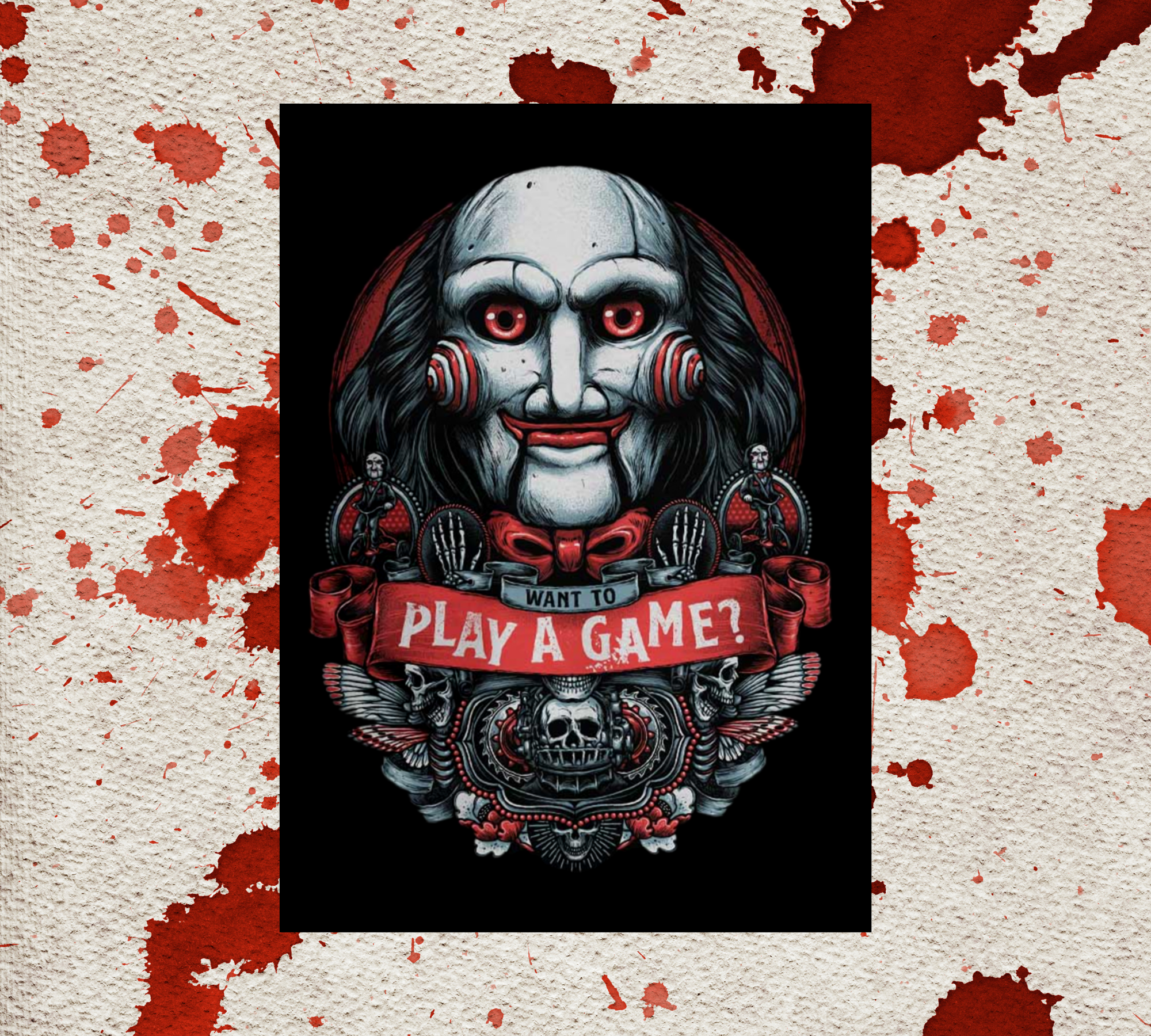 Jigsaw Horror Legends | Halloween Greeting Card | Blank 5x7 Card With Envelope