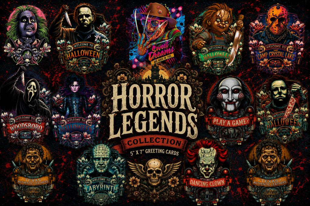 Chucky Horror Legends |  Halloween Greeting Card | Blank 5x7 Card With Envelope