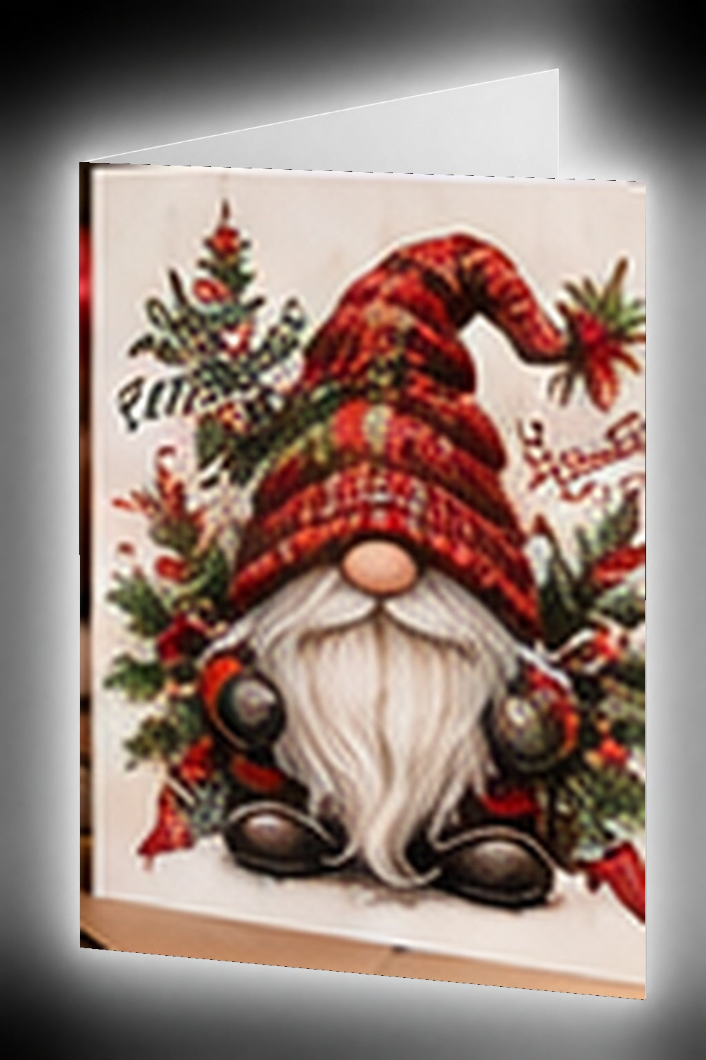 Merry Christmas Vintage Santa 5 x 7 Christmas greeting card