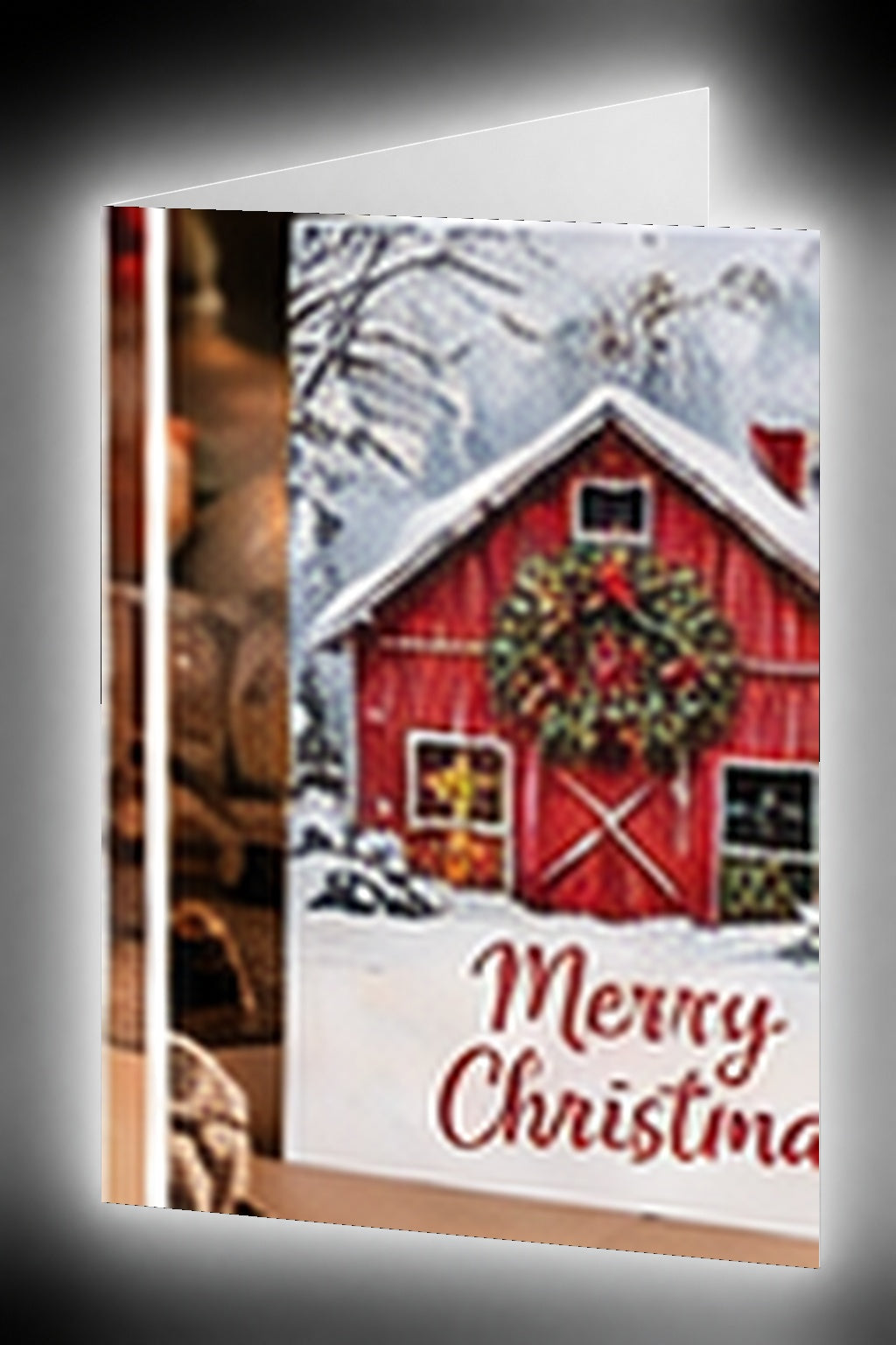 Santa Paws Dog 5 x 7 Christmas greeting card