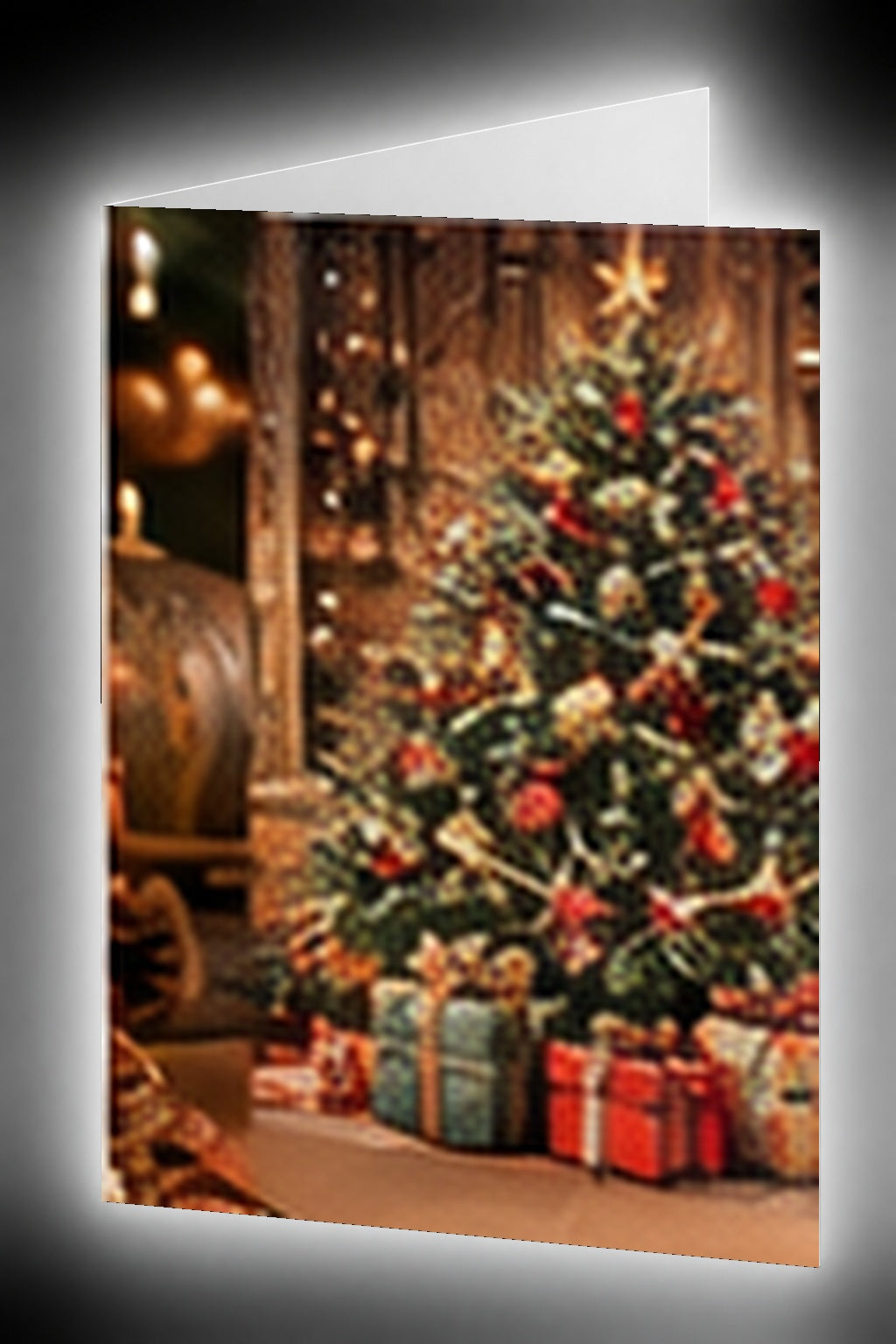 Christmas Blessings Winter Barn 5 x 7 Christmas greeting card