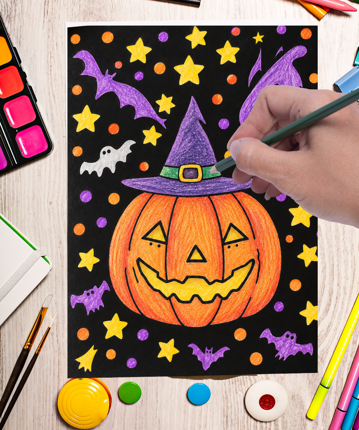 Blank Slate Card Co. Halloween coloring card artwork 2026