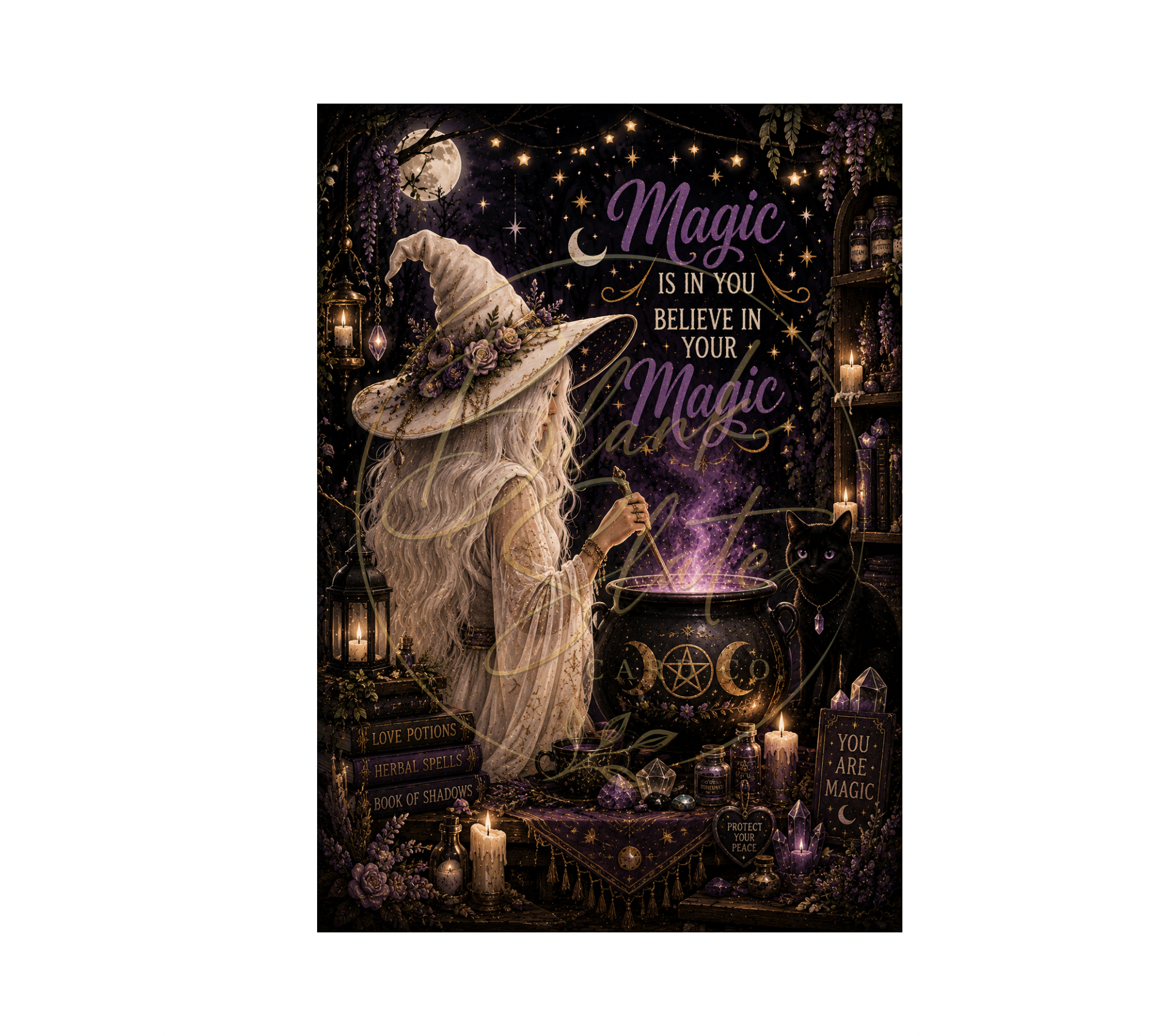 Magic Is in You – Mystical Magic Halloween Greeting Card | Blank 5x7 Card With Envelope