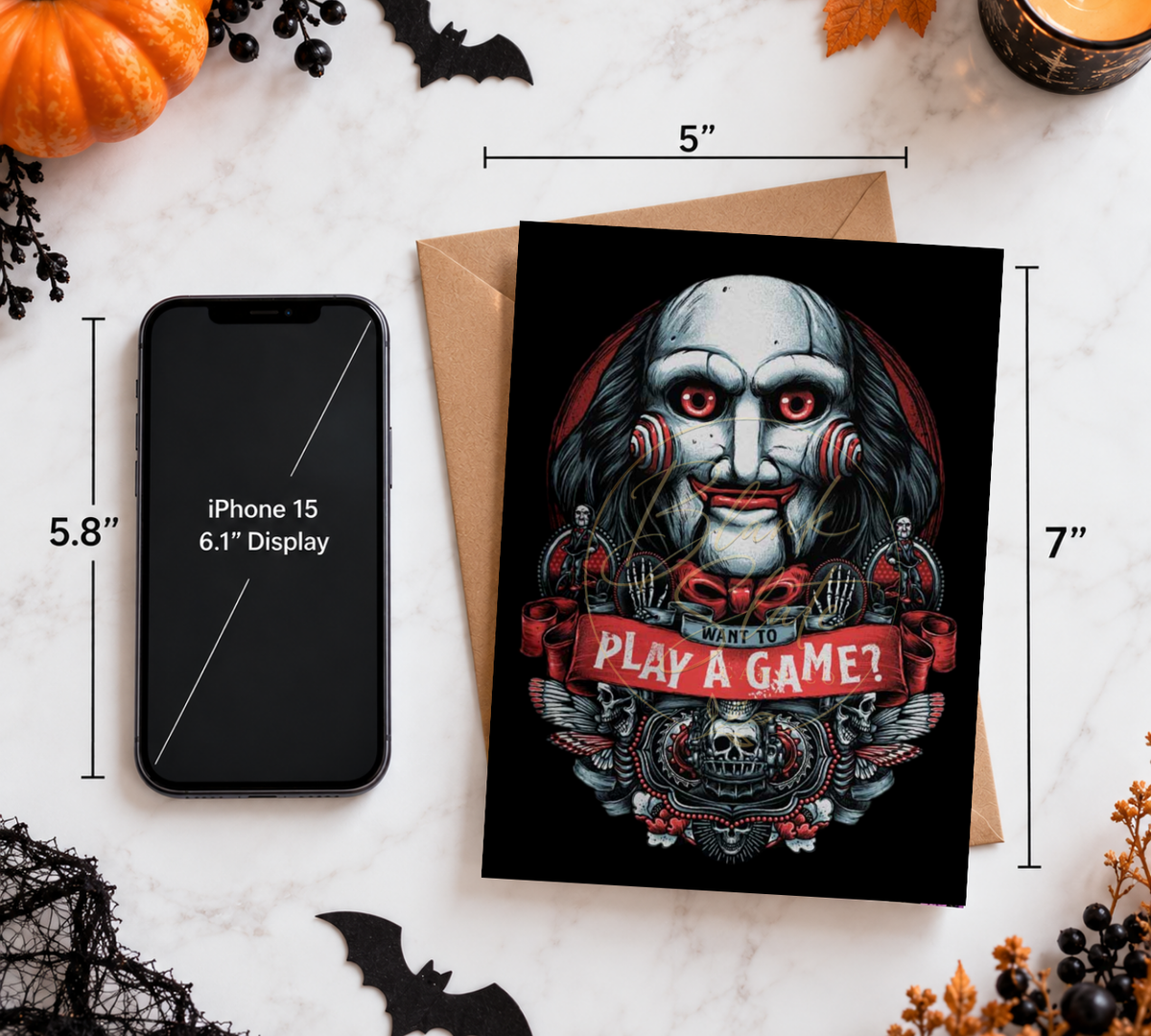 Horror Legends Card Collections | Horror Legends Halloween Greeting Card | Blank 5x7 Card With Envelope