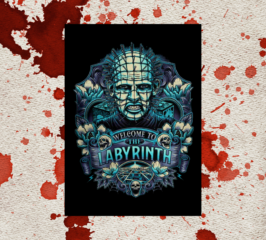 Pinhead Horror Legends | Halloween Greeting Card | Blank 5x7 Card With Envelope