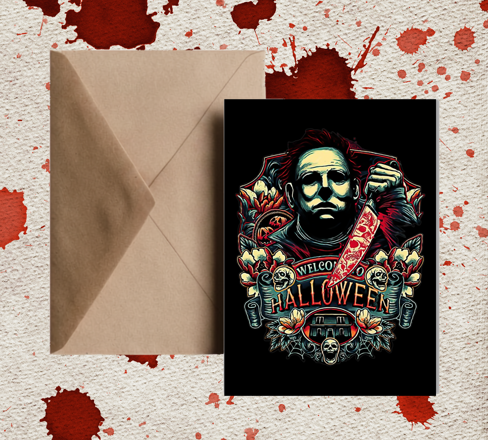 Michael Myers Horror Legends | Halloween Greeting Card |Blank 5x7 Card With Envelope