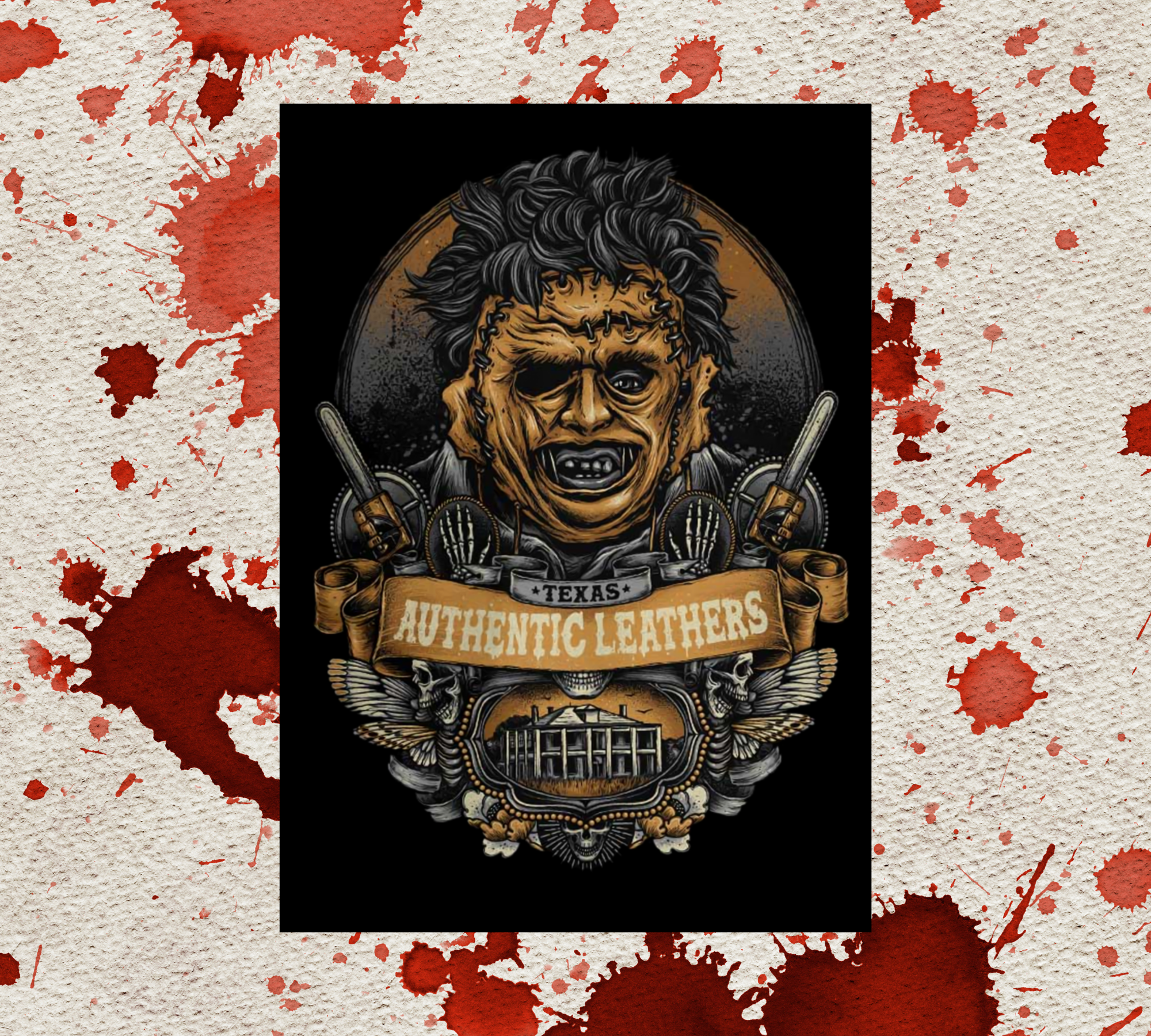 Leatherface Horror Legends | Halloween Greeting Card | Blank 5x7Card With Envelope
