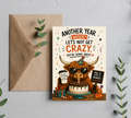 Funny Birthday Cow Greeting Card – Another Year Wiser Birthday Card With Envelope | Blank 5x7 Card