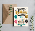 Happy Birthday Let’s Celebrate You | Greeting Card With Envelope | Blank 5x7 Card