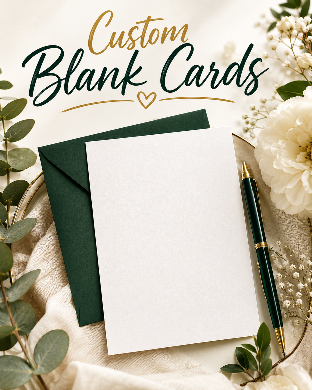 Custom Greeting Cards from Your Own Design – Blank 5x7 Cards, Personalized Bulk Printing