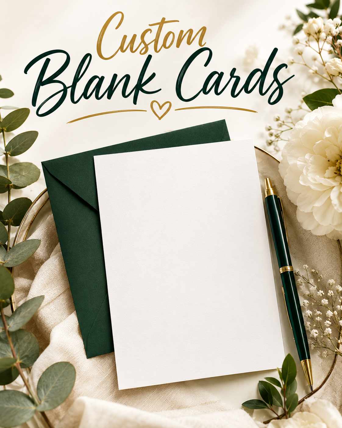 Custom Greeting Cards from Your Own Design – Blank 5x7 Cards, Personalized Bulk Printing