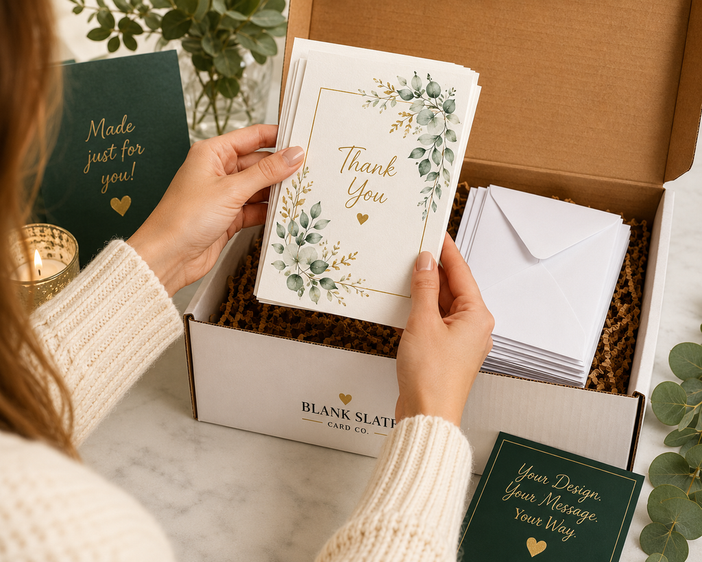 Custom Greeting Cards from Your Own Design – Blank 5x7 Cards, Personalized Bulk Printing