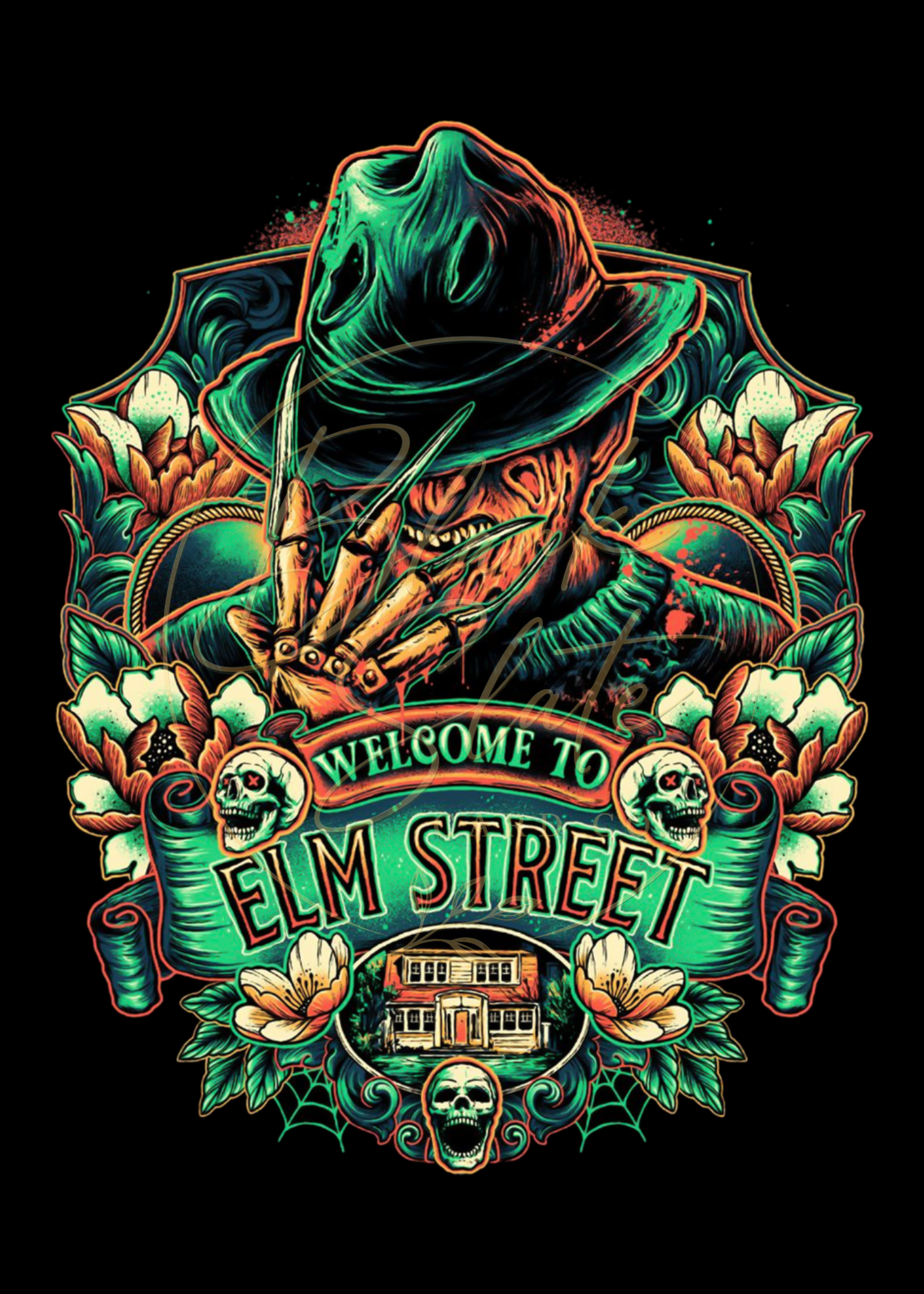 Freddy Krueger Horror Legends| Halloween Greeting Card | Blank 5x7 Card With Envelope.