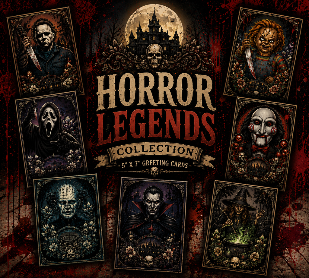 Beetlejuice Horror Legends | Halloween Greeting Card | Blank 5x7 Card With Envelope