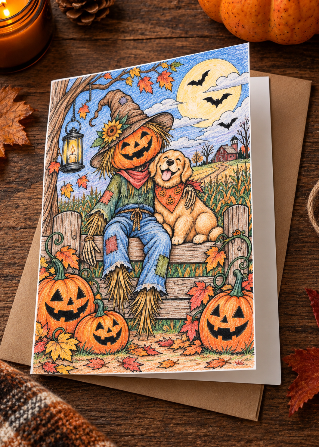 Blank Slate Card Co. Halloween coloring card product image
