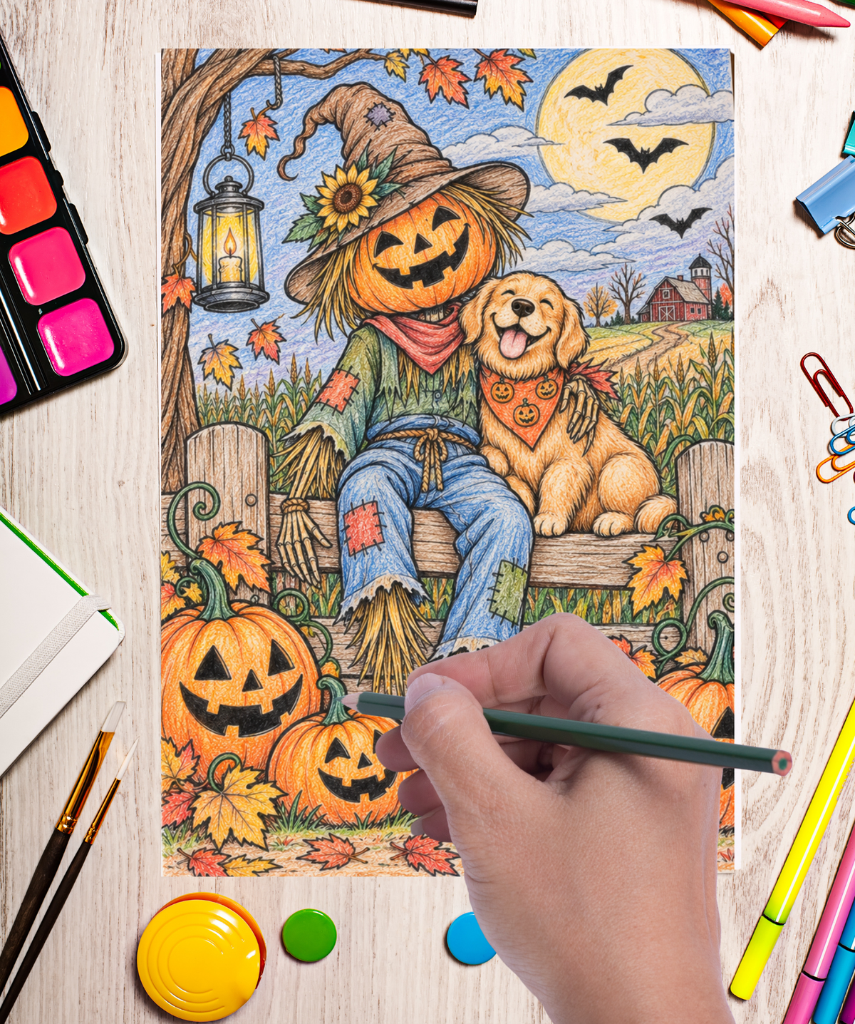Blank Slate Card Co. Halloween coloring card product image