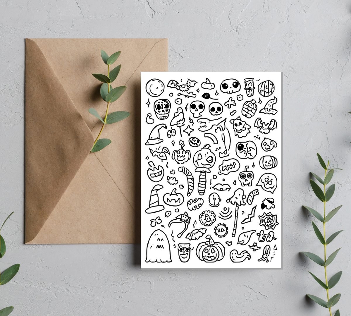Blank Slate Card Co. Halloween greeting card product photo