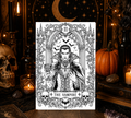 The Vampire Halloween Coloring Card – Gothic Vampire Greeting Card | 5x7 Adult Coloring Card