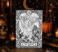 The Banshee Halloween Coloring Card – Gothic Banshee Greeting Card | 5x7 Adult Coloring Card