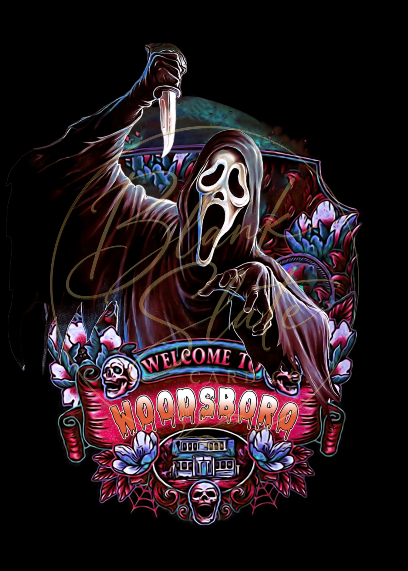 Scream Ghostface Horror Legends | Halloween Greeting Card | Blank 5x7 Card with Envelope
