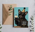 Another Year of Awesome Funny French Bulldog birthday greeting card mockup