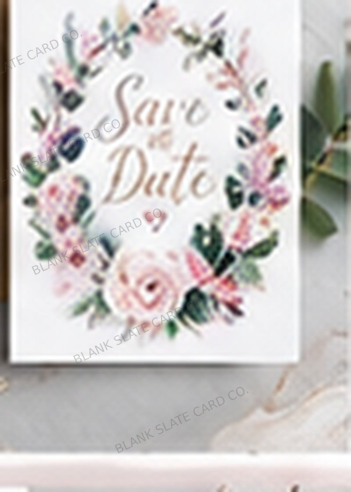 Blush Rose Garden Save the Date Card watermarked card graphic
