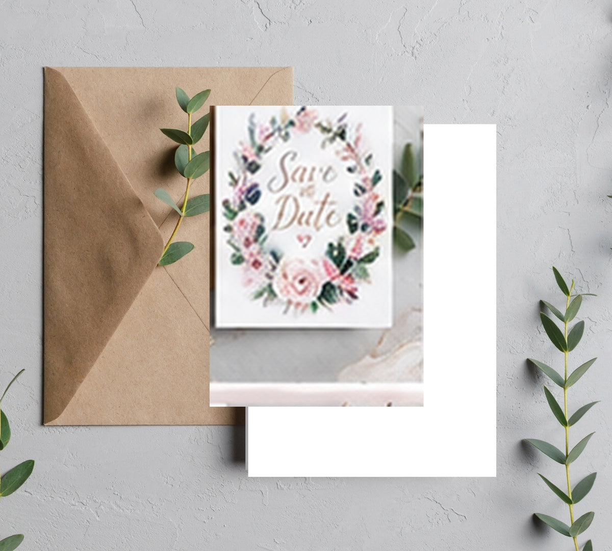 Standard Blank Slate Card Co. Save the Date card mockup